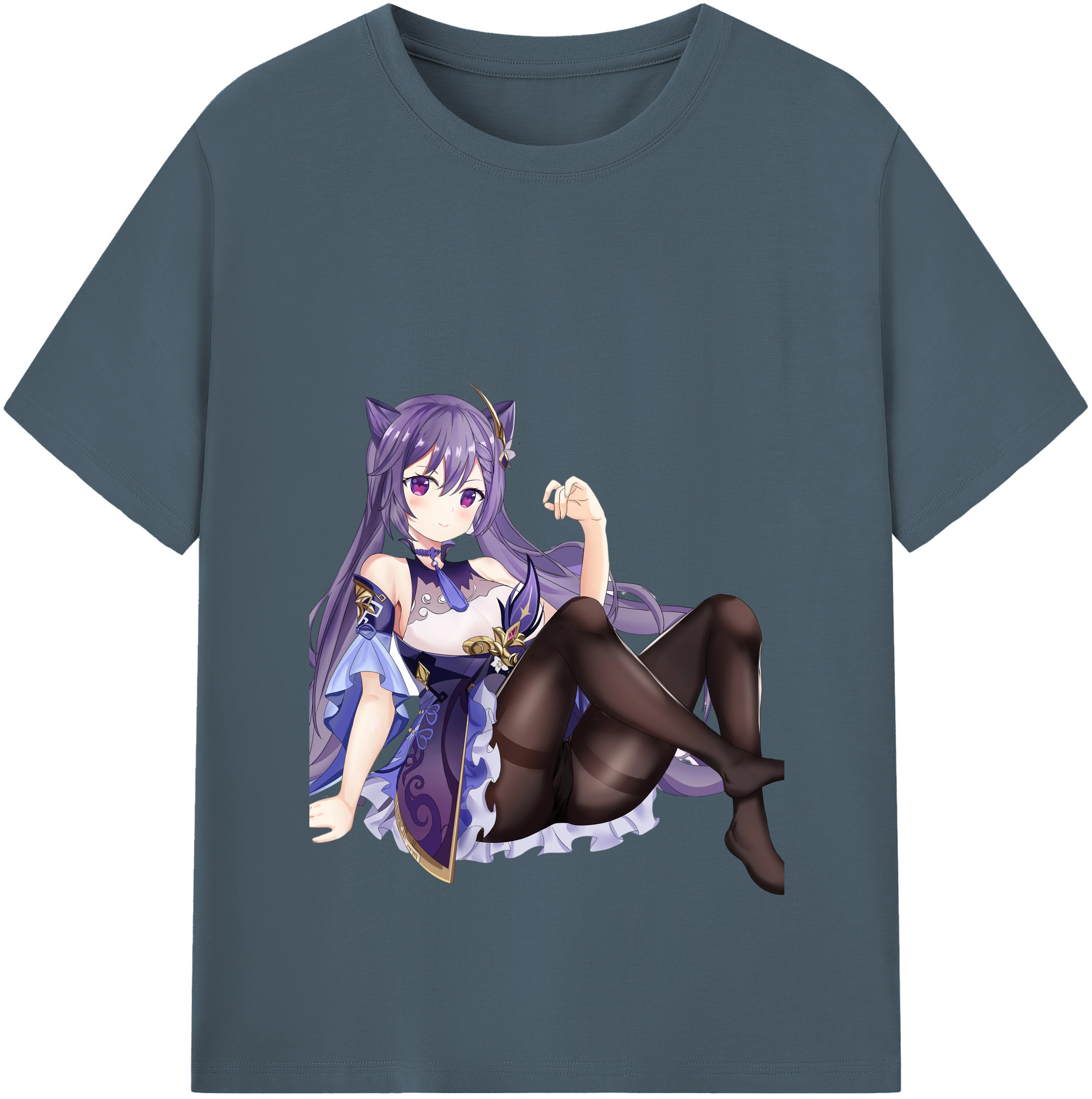 げんし神 刻晴 こくせい genshin Kokusei 綿100％半袖Tシャツ（フロントプリント）